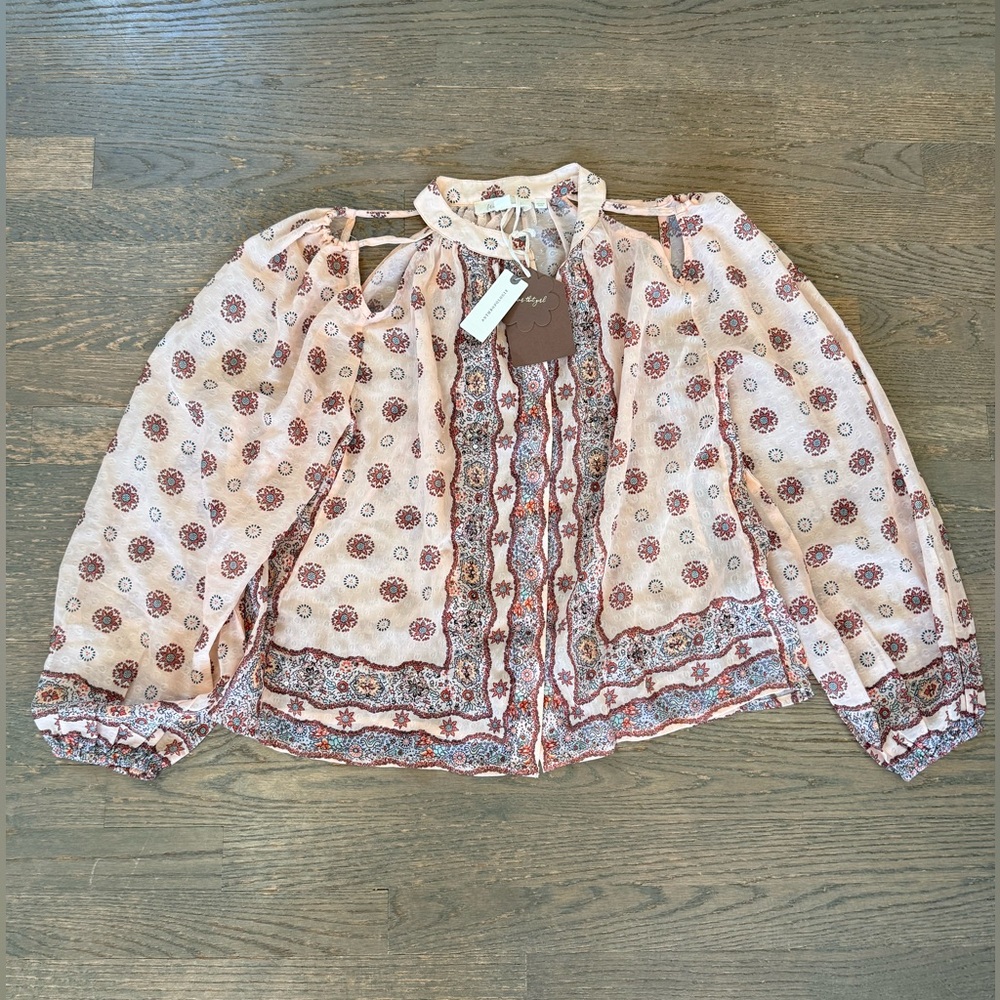 Anthropologie Forever That Girl Cold Shoulder Blouse size XS NWT - Picture 8 of 11